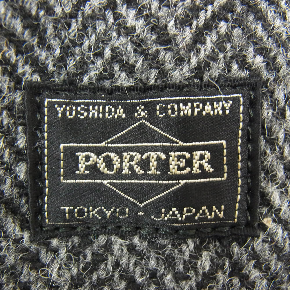 PORTER ポーター BEAMS ビームス ×BEAMS×Harris Tweed ビームス×ハリスツイード 2way ショルダー バッグ ブラック系【中古】
