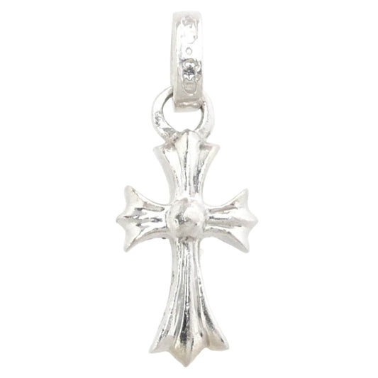 CHROME HEARTS クロムハーツ(原本有) 18KWG CRS BBYFAT P/DIA ベイビーファットクロス PAVE ダイヤ ペンダントトップ シルバー系【中古】