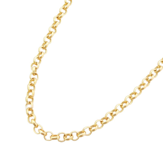 CHROME HEARTS クロムハーツ(原本有) 22K NECKCHAIN R18 ロールチェーン ネックレス 18インチ ゴールド系【中古】
