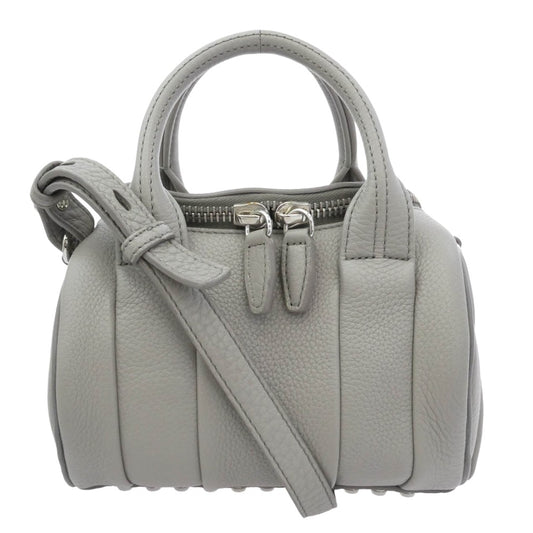 Alexander Wang アレキサンダーワン pebbled Lambskin bag 2WAY ラムスキン ショルダー バッグ グレー系【中古】