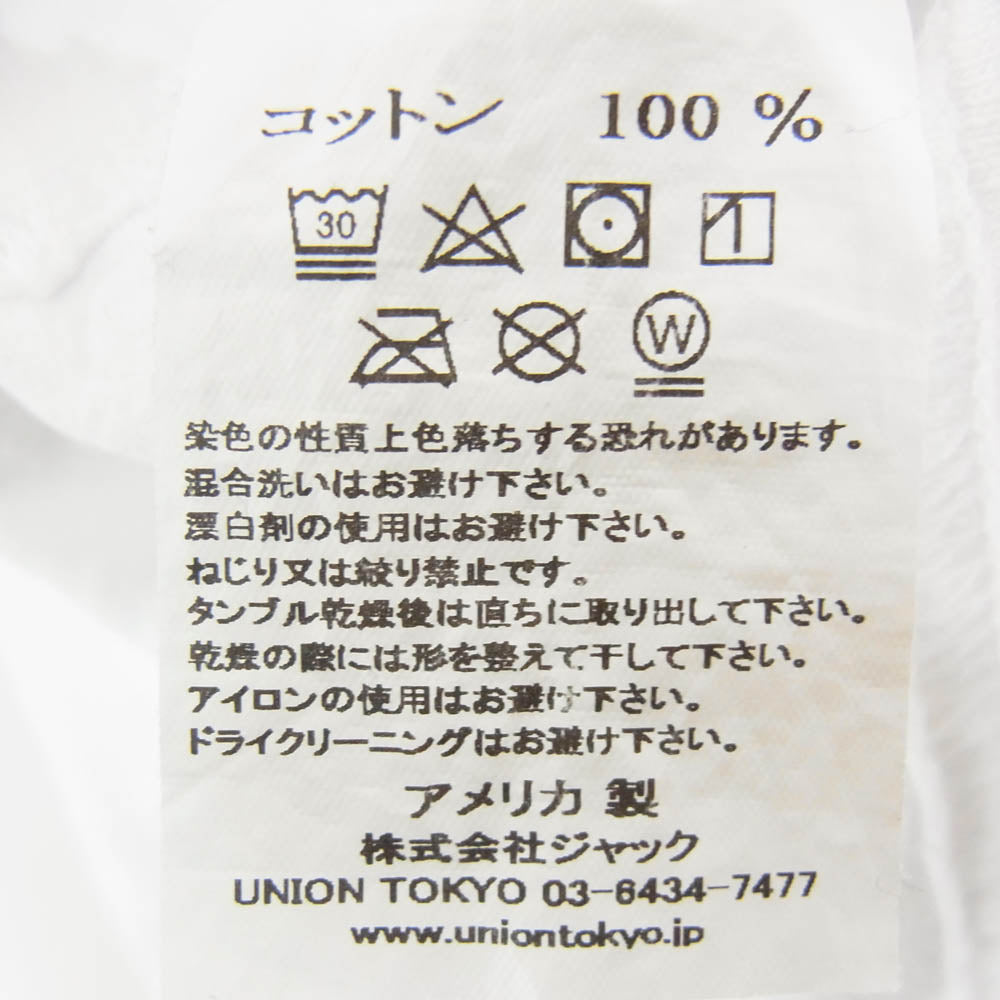 ユニオン ドクロ プリント ショートスリーブ クルーネック 半袖 Tシャツ ホワイト系 2【中古】