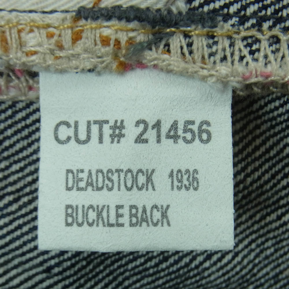 RRL ダブルアールエル USA製 LIMITED EDITION R06 1936 BUCKLE BACK RIGID リミテッドエディション バックルバック リジッド ジーンズ デニム パンツ インディゴブルー系 W34【美品】【中古】