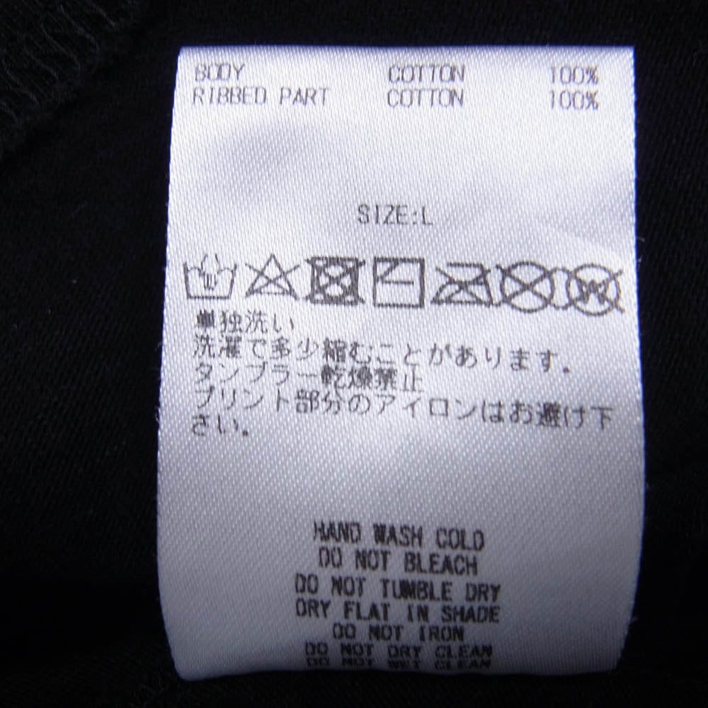 GOD SELECTION XXX ゴッドセレクション 23AW GX-A23-ST-16 T-SHIRT フォト ロゴプリント Tシャツ 半袖カットソー ブラック系 L【中古】