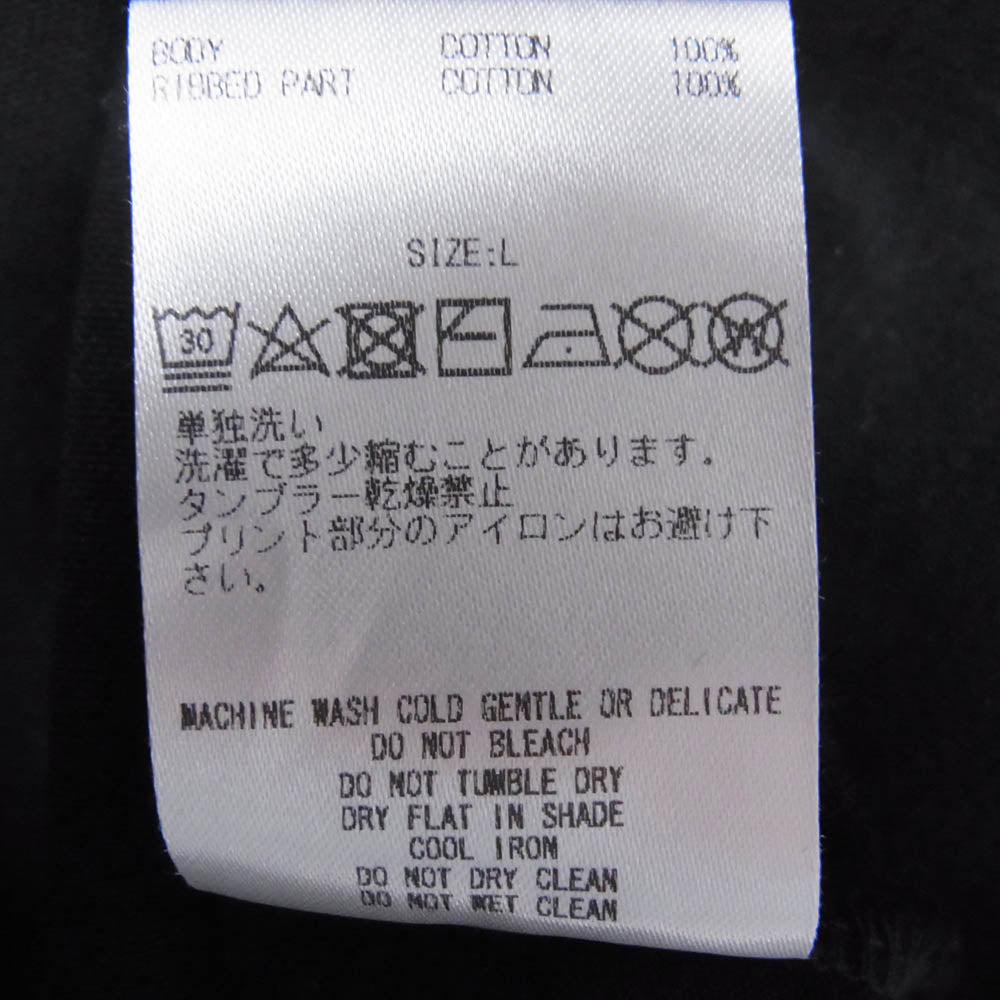 GOD SELECTION XXX ゴッドセレクション 23SS GX-S23-ST-01 T-Shirt フロントプリント Tシャツ 半袖カットソー ブラック系 L【中古】