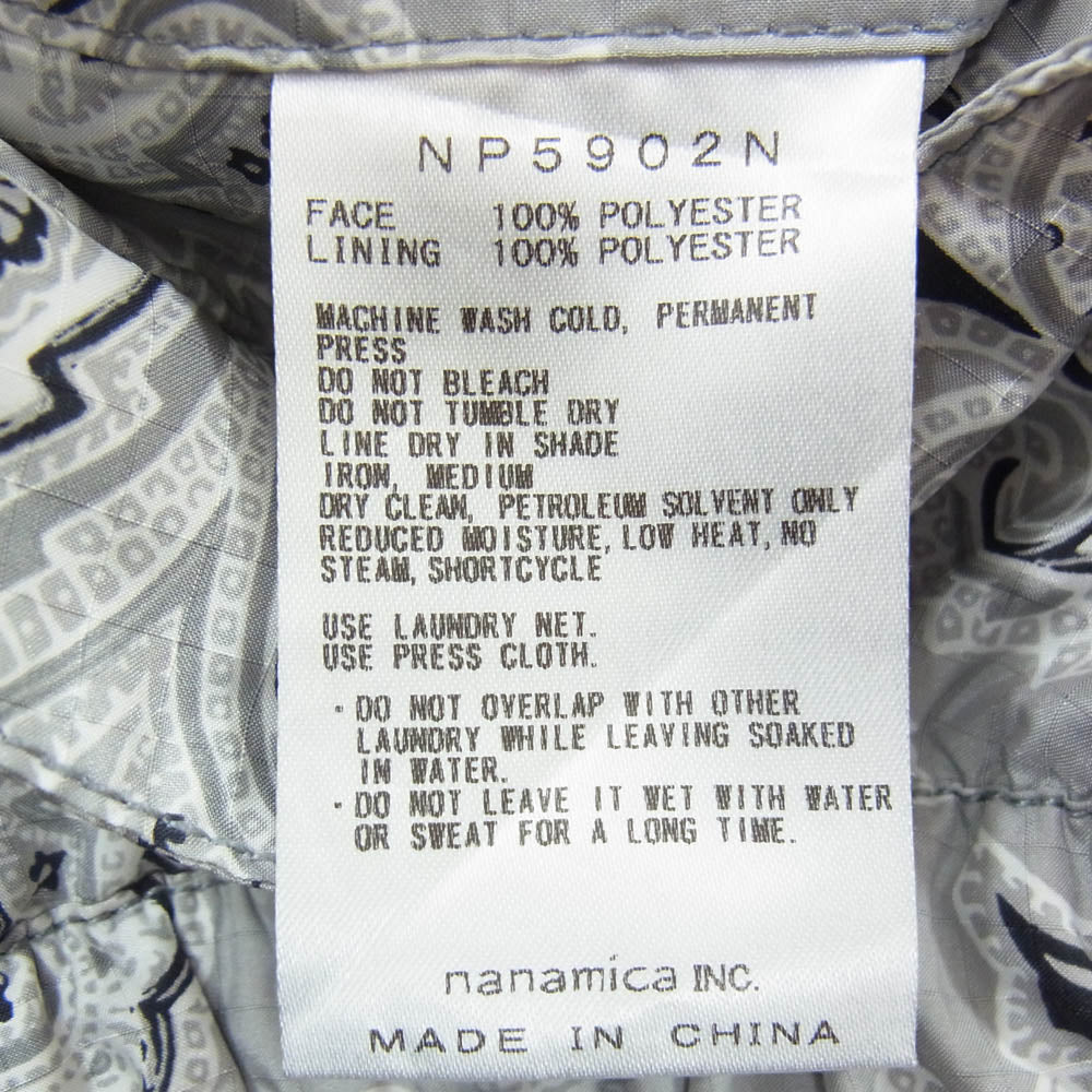 THE NORTH FACE ノースフェイス NP5902N PURPLE LABEL パープルレーベル PAISLEY PRINT MOUNTAIN WIND PANTS ペイズリー柄 マウンテン ウィンド ナイロンパンツ グレー系 32【中古】