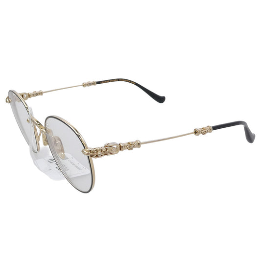 CHROME HEARTS クロムハーツ(原本無) BUBBA-A ウェリントン 49□22-145 クロステンプル サングラス メガネ 眼鏡 ゴールド系 49□22-145【中古】