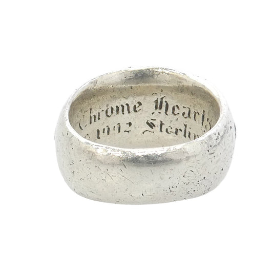 CHROME HEARTS クロムハーツ(原本無) FLRL CRS フローラルクロス リング シルバー系 リングゲージ実寸約17.5号【中古】