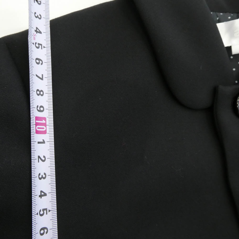 tao COMME des GARCONS タオ コムデギャルソン AD2023 TC-J101 ウールギャバジン 後染め 丸襟 ジャケット ブラック系 L【中古】