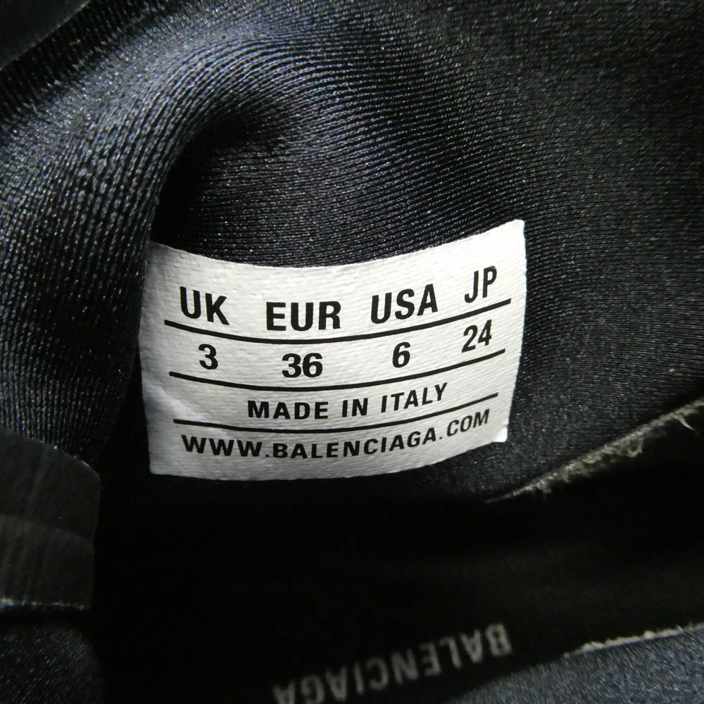 BALENCIAGA バレンシアガ Speed Trainer ベロア スピードトレーナー ソックス スニーカー ダークネイビー系 24cm【中古】