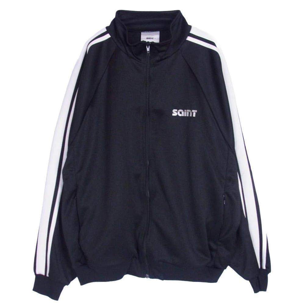 SAINT MICHAEL セントマイケル 24AW SM-YS1-0000-072 TRACK JACKET ロゴ刺繍 ジップアップ ジャージ トラック ジャケット ブラック系 M【中古】 SAINT MICHAEL セントマイケル 24AW sm-ys1-0000-072 TRACK JACKET