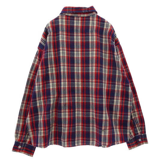 SAINT MICHAEL セントマイケル 26SS SM-MK3-0000-042 FLANNEL SHIRT チェック フランネル シャツ マルチカラー系 XL【新古品】【未使用】【中古】