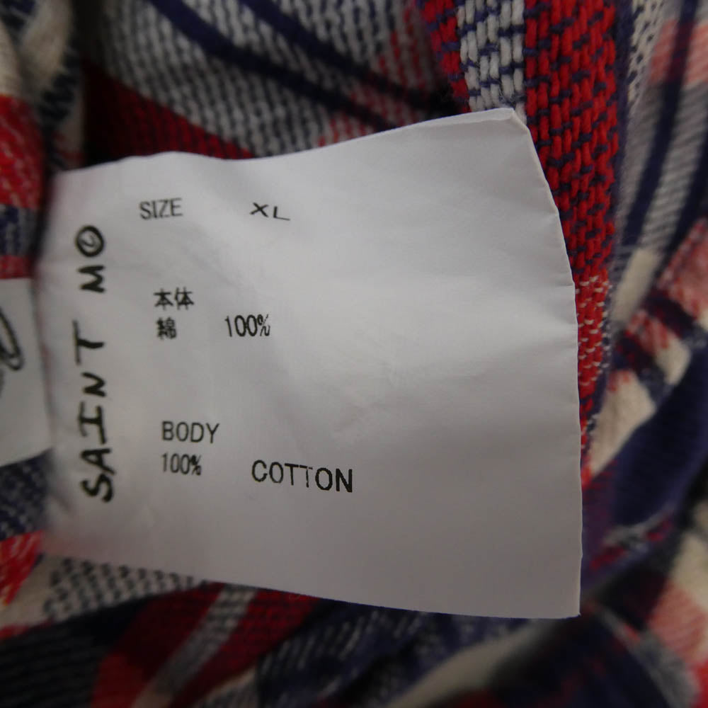 SAINT MICHAEL セントマイケル 26SS SM-MK3-0000-042 FLANNEL SHIRT チェック フランネル シャツ マルチカラー系 XL【新古品】【未使用】【中古】