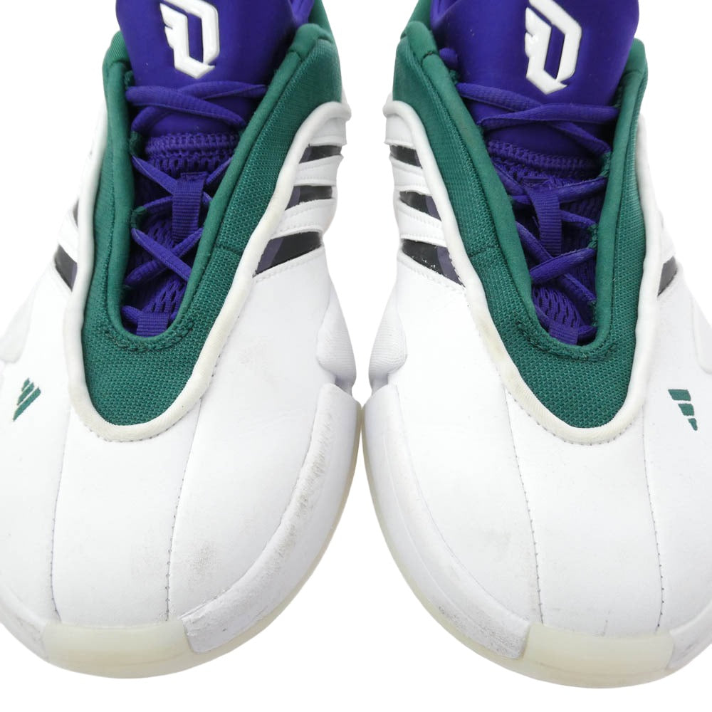 adidas アディダス IG6603 Dame 9 Low Trainers デイム トレーナー スニーカー マルチカラー系 ホワイト系 27.5cm【中古】
