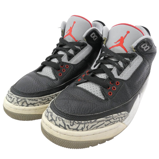 NIKE AIR JORDAN ナイキ ジョーダン 854262-001 Air Jordan 3 Retro OG AJ3 Black Cement エアジョーダン レトロ ブラックセメント スニーカー マルチカラー系 ブラック系 グレー系 27.5cm【中古】