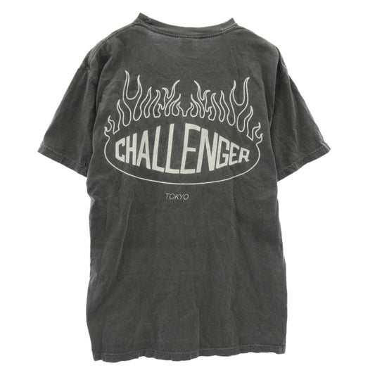 CHALLENGER チャレンジャー CLG-TS 021-050 蔦屋代官山限定 No.2 FIRE TEE ファイヤー 半袖 Tシャツ チャコール系 L【中古】