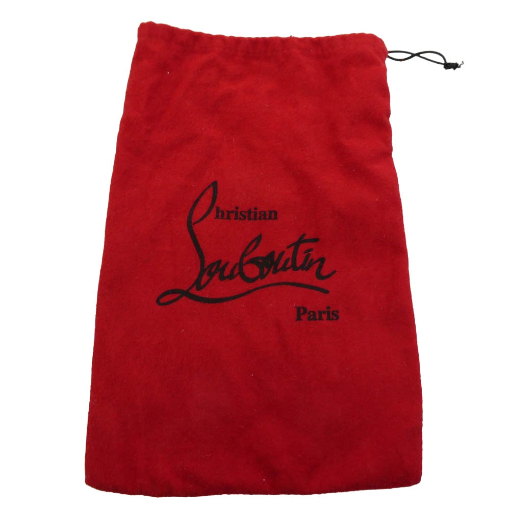 Christian Louboutin クリスチャンルブタン リボン スエード パンプス ヒール ベージュ系 37.5【中古】