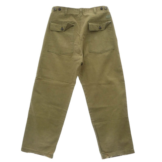 Supreme シュプリーム 90s USA製 紙タグ ミリタリー カーゴ パンツ W34 L30 カーキ系 34×30【中古】