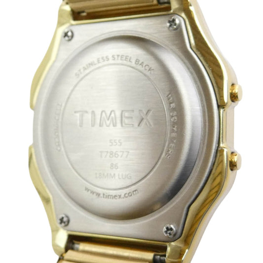 タイメックス T78677 Classic digital クラシック デジタル 蛇腹 腕時計 ウォッチ ゴールド系【中古】