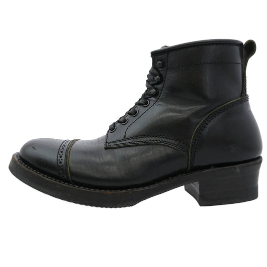 ADDICT CLOTHES アディクトクローズ AB-02CH-ST HORSEHIDE CAP TOE LACE-UP STANDARD ホースハイド キャップトゥ レースアップ スタンダード ブーツ ブラック系 8.5【中古】