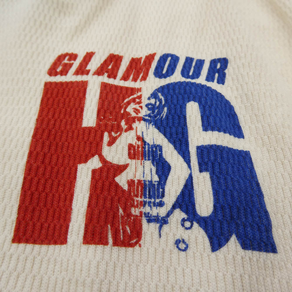 HYSTERIC GLAMOUR ヒステリックグラマー 26SS 02261CS01 GUITAR GIRL HG ギターガール ヘンリーネック スウェット トレーナー ホワイト系 L【中古】