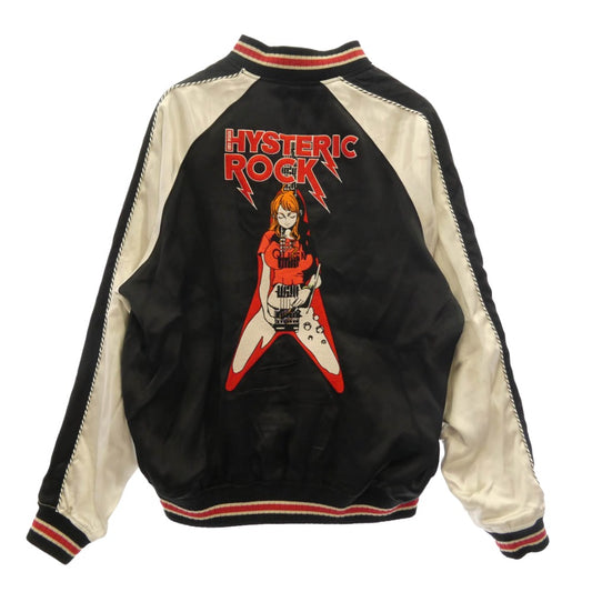 HYSTERIC GLAMOUR ヒステリックグラマー 02253AB17 × ONEPIECE ワンピース NAMI FLYING V SOUVENIR JACKET ナミ フライング スーベニア ジャケット リバーシブル ブルゾン ブラック系 L【中古】