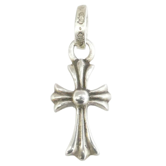 CHROME HEARTS クロムハーツ(原本無) BBY FAT CRS P/DIA A ベイビーファットチャーム アフターパヴェダイヤ センターブラックダイヤ シルバー系【中古】