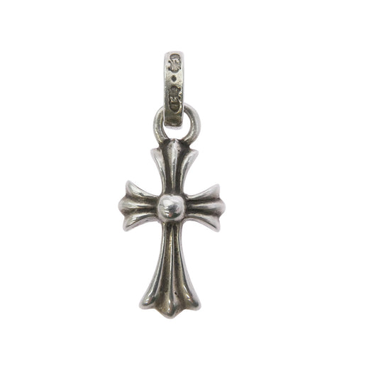 CHROME HEARTS クロムハーツ(原本無) BBY FAT CRS P/DIA A ベイビーファットチャーム アフターパヴェダイヤ センターブラックダイヤ シルバー系【中古】