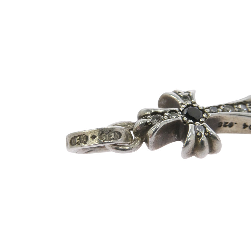CHROME HEARTS クロムハーツ(原本無) BBY FAT CRS P/DIA A ベイビーファットチャーム アフターパヴェダイヤ センターブラックダイヤ シルバー系【中古】