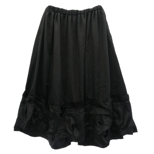 COMME des GARCONS コムデギャルソン RH-S011 コムコム ロング フリル スカート ブラック系 M【中古】