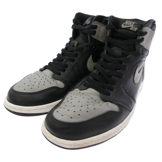 NIKE ナイキ 555088-013 Air Jordan 1 Retro High OG Shadow AJ1 エアジョーダン1 レトロ ハイ OG ハイカットスニーカー グレー系 ブラック系 ホワイト系 28.5cm【中古】