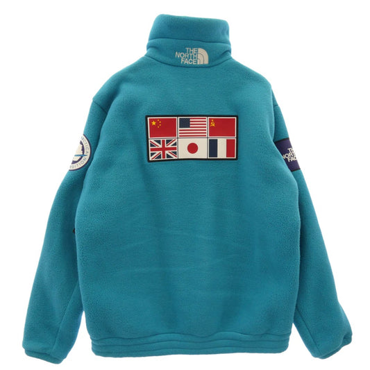 THE NORTH FACE ノースフェイス NA72235 TRANCE ANTERCTICA FLEECE JACKET トランスアンタークティカ ラバーワッペン付 ロゴ刺繍 フリース ジャケット ブルゾン ブルー系 L【中古】