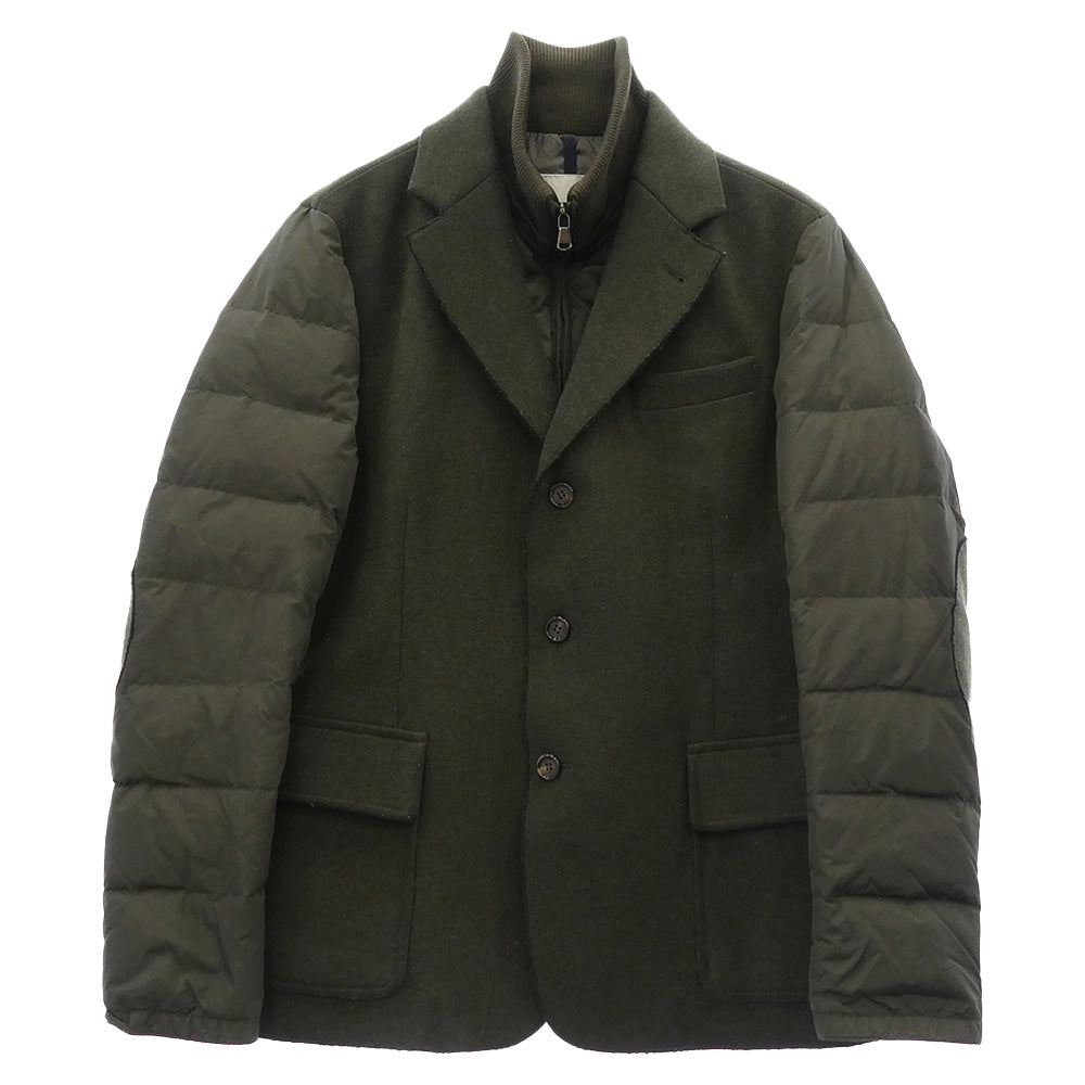 MONCLER モンクレール 120913031000 EUGENE GIACCA ハイブリッド ダウン コンビネーション ドッキング ウール ジャケット カーキ系 1【中古】 6d25710ag0155rac6-1.jpg?v=
