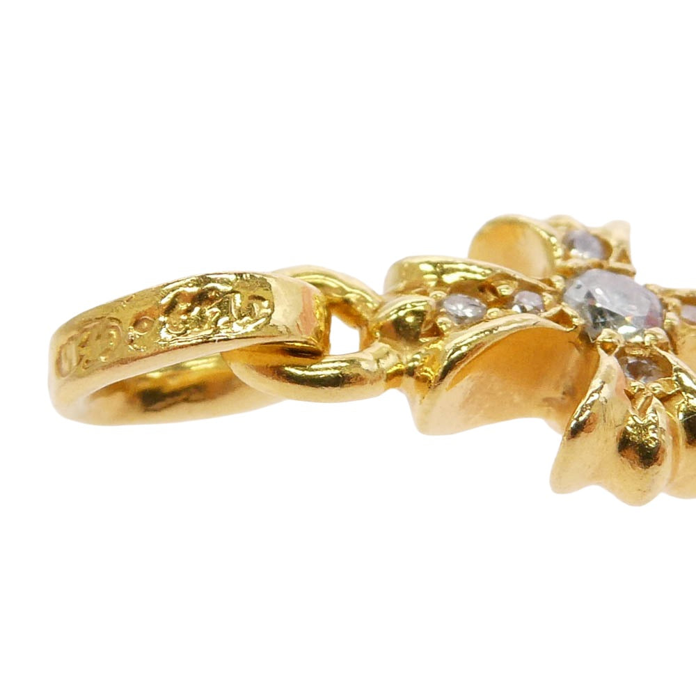 CHROME HEARTS クロムハーツ(原本無) 22K CRS BBYFAT P DMND ベイビーファット PAVEダイヤ チャーム ペンダント トップ ゴールド系【中古】
