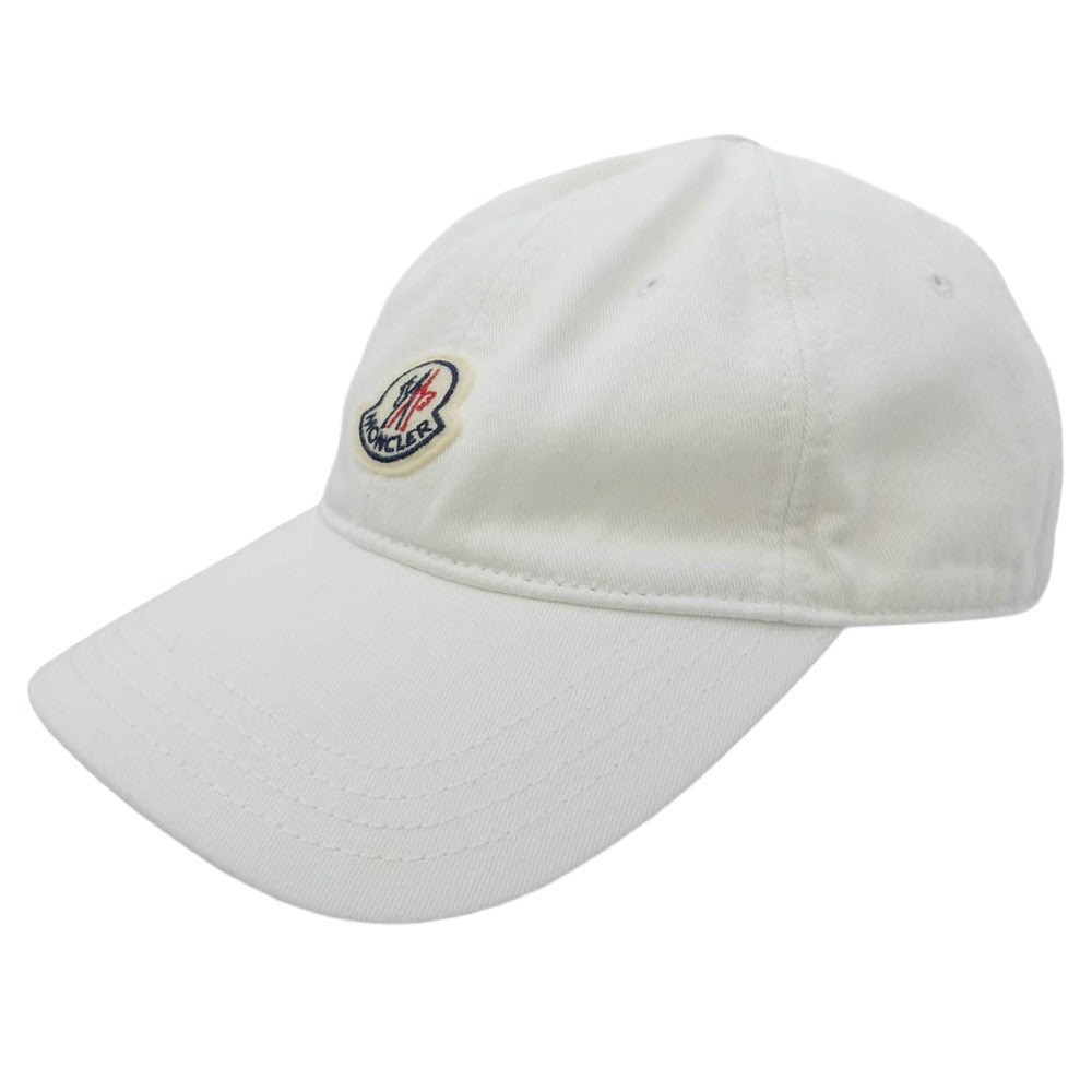MONCLER モンクレール F10913B70600 V0090 モンクレールジャパンタグ BERRETO BASEBALL ワッペン付 ベースボール キャップ 帽子 ホワイト ホワイト系【中古】 MONCLER モンクレール F10913B70600 V0090 モンクレールジャパンタグ