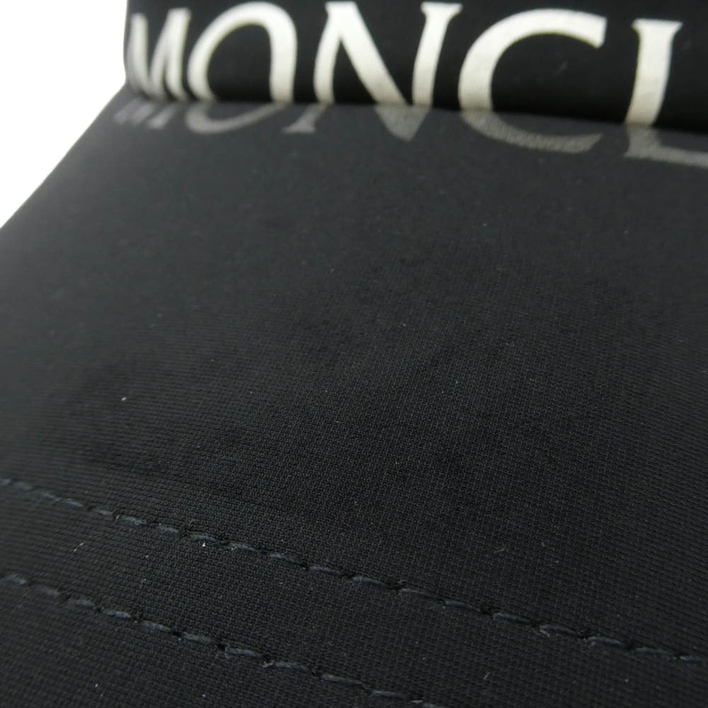 MONCLER モンクレール F20913B72900 539AX モンクレールジャパンタグ BERRETO BASEBALL ロゴプリント ナイロン ベースボール キャップ 帽子 ブラック系【中古】