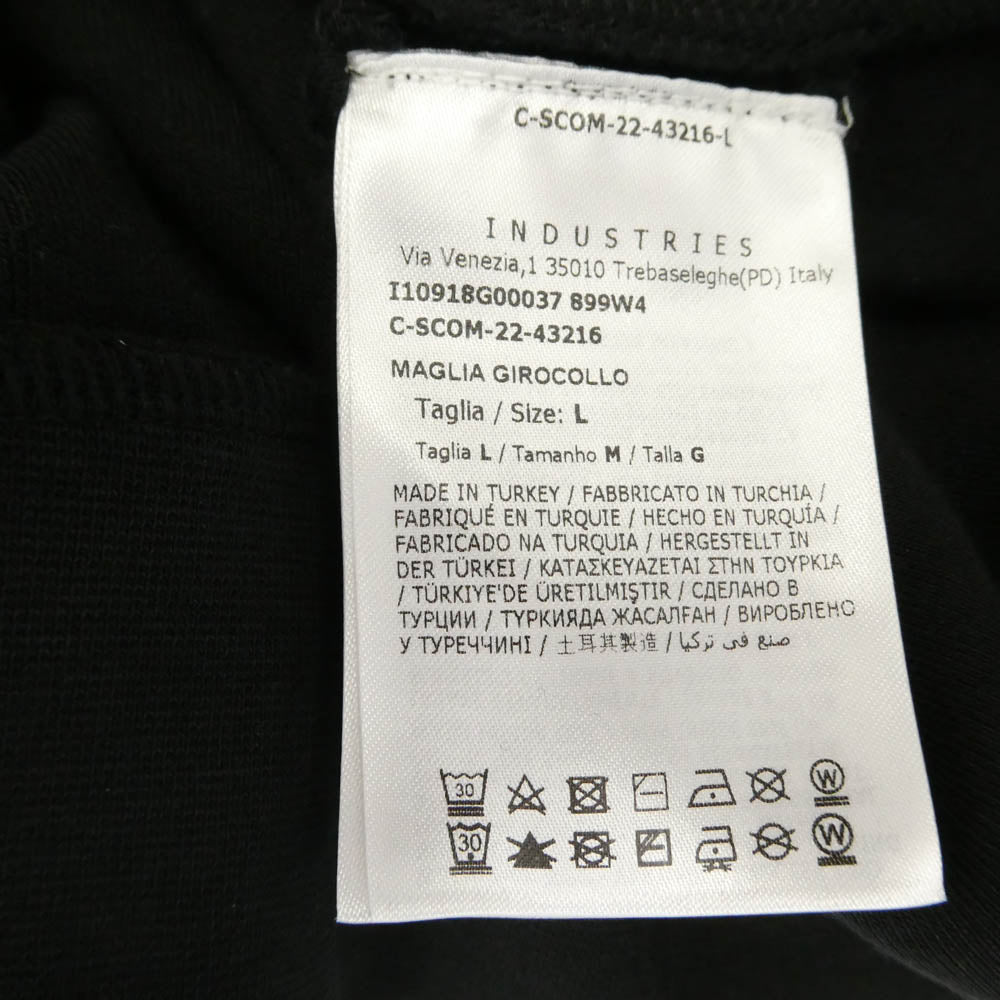 MONCLER モンクレール I10918G00037 899W4 モンクレールジャパンタグ MAGLIA GIROCOLLO ラバーロゴ付 フロントロゴプリント スウェット トレーナー ブラック系 L【中古】