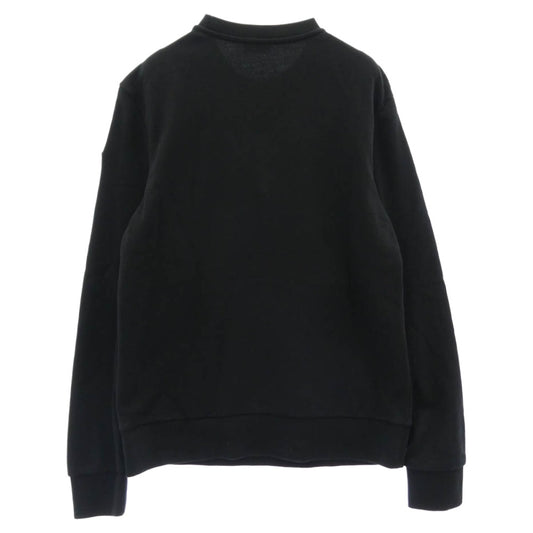 MONCLER モンクレール F10918G72500 V8130 モンクレールジャパンタグ MAGLIA GIROCOLLO ラバーワッペン付 フロントジップポケット スウェット トレーナー ブラック系 L【中古】