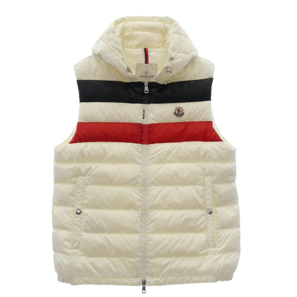 MONCLER モンクレール F10911A1140 C0453 モンクレールジャパンタグ TIMOTHE GILET ワッペン フーデッド ダウンベスト ホワイト系 3【中古】 MONCLER モンクレール F10911A1140 C0453 モンクレールジャパンタグ