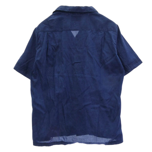WACKO MARIA ワコマリア 20SS MAFIA SHIRT TYPE-2 50's マフィアシャツ ロゴ プリント オープンカラーシャツ ネイビー系 M【中古】