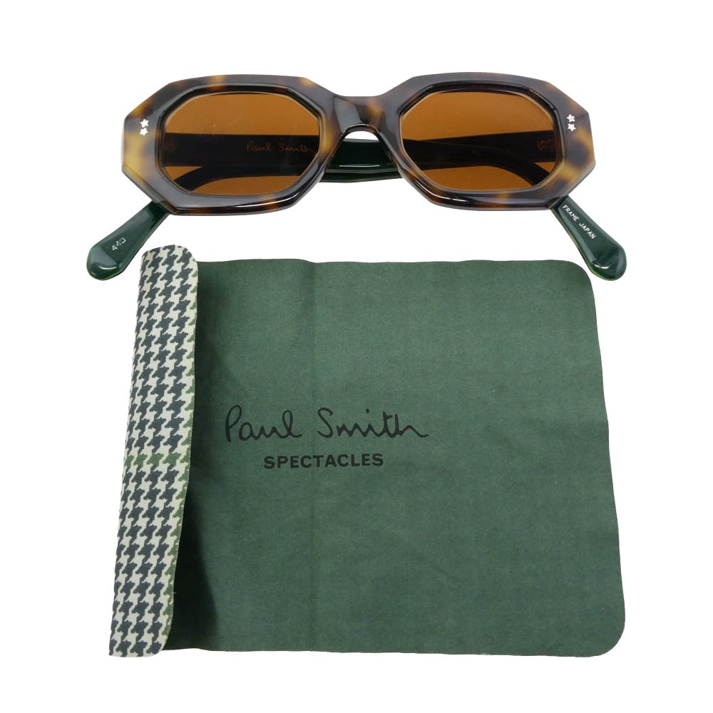 Paul Smith ポール・スミス PS-301 度入り オーバル サングラス アイウェア ブラウン系 グリーン系 44□【中古】