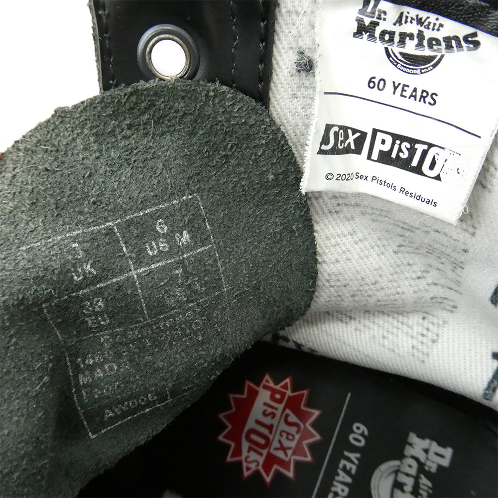 Dr.Martens ドクターマーチン × SEX PISTOLS” 8EYE BOOT セックスピストルズ 8ホール レザー ブーツ ブラック系 3【中古】