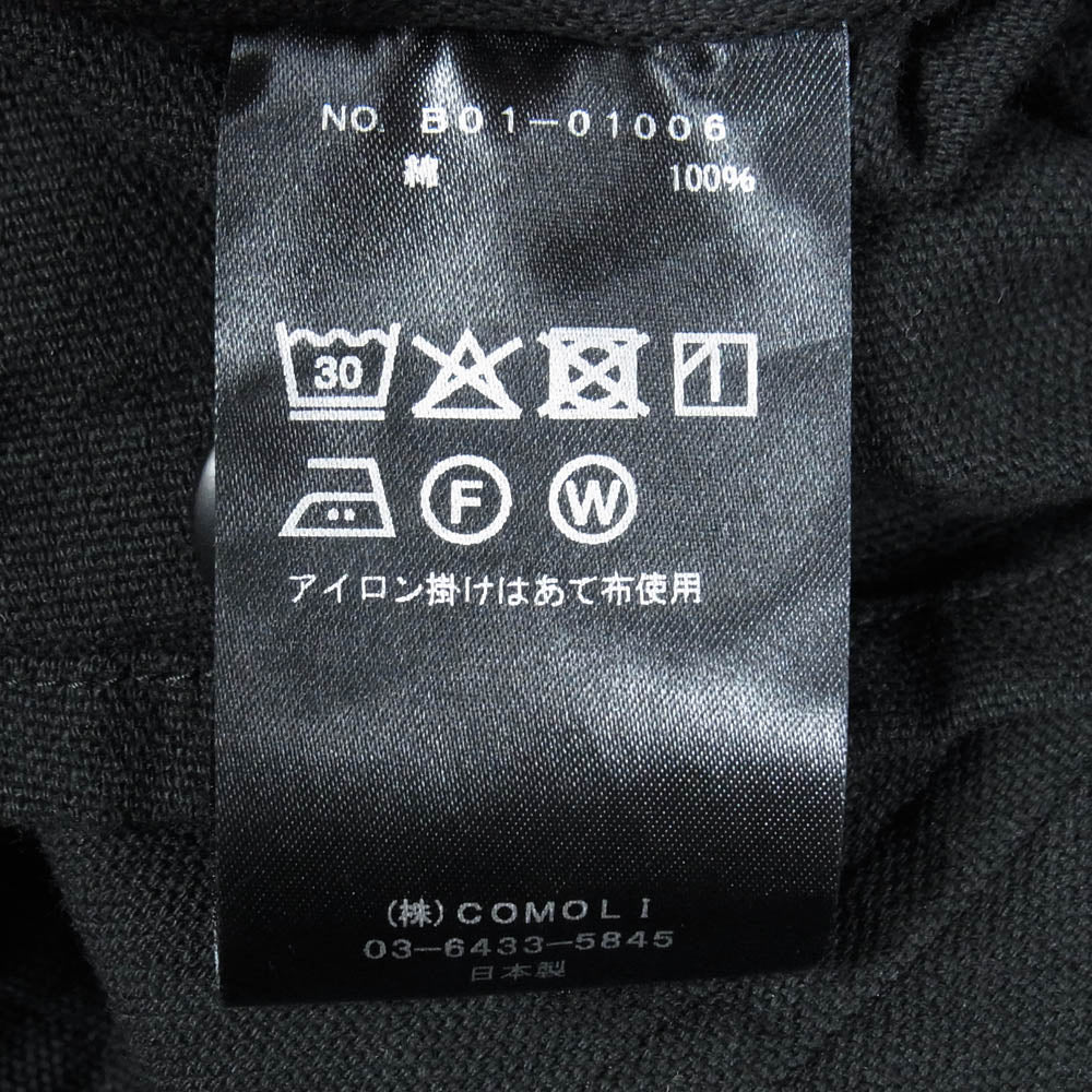COMOLI コモリ 25SS B01-01006 コットンダックスジャケット ブラック系 2【中古】