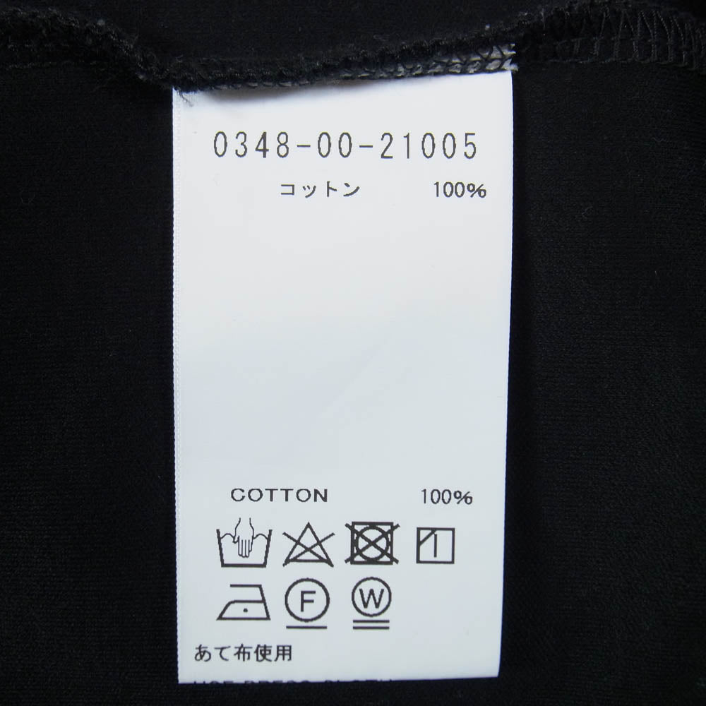 DESIGNWORKS デザインワークス 3480021005 ITADAKI ハイバック クルーネック 半袖 Tシャツ ブラック ブラック系 46【中古】