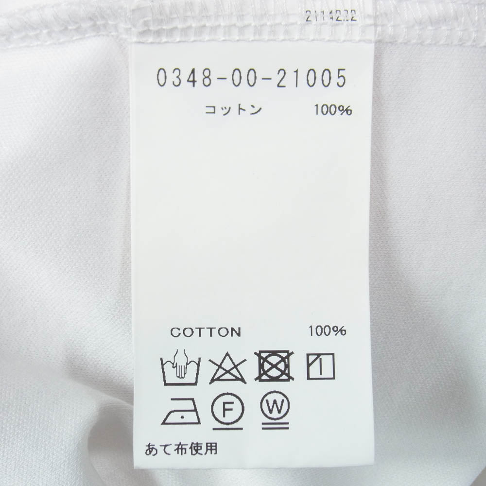 DESIGNWORKS デザインワークス 3480021005 ITADAKI ハイバック クルーネック 半袖 Tシャツ ホワイト系 46【中古】