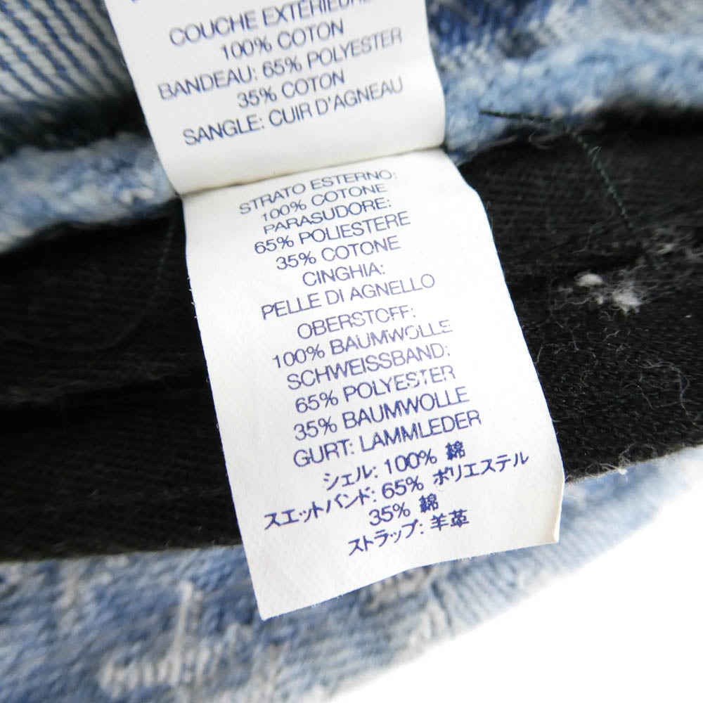 Supreme シュプリーム 22AW MultiType Jacquard Denim Crusher マルチタイプ ジャカード デニム クラッシャー ハット 帽子 ライトブルー系【中古】