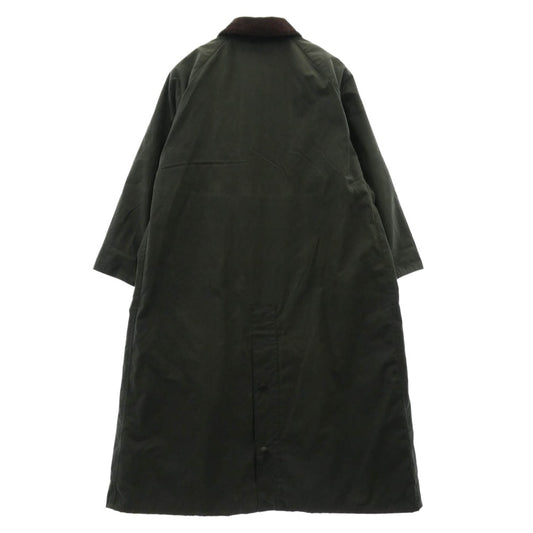 Barbour バブアー 21AW 2102028 WOMENS BURGHLEY ウィメンズ バーレー 3ワラント オイルド ロング コート ジャケット モスグリーン系 カーキ系 UK10【中古】