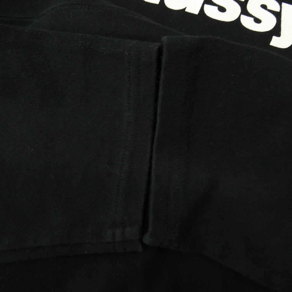 STUSSY ステューシー ロゴ プリント ハイネック ロングスリーブ 長袖 カットソー ブラック系 S【中古】