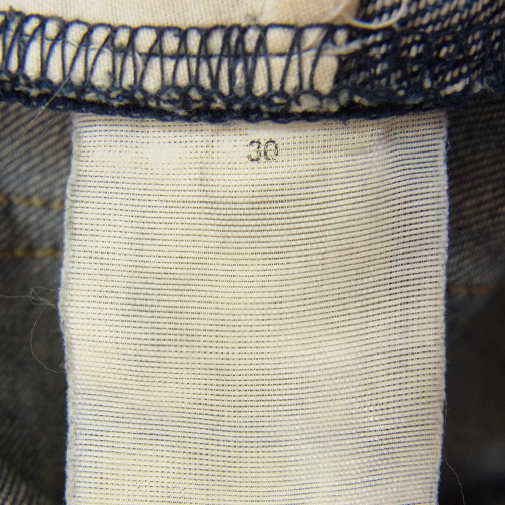 STUSSY ステューシー 【フェイクバスターズ鑑定済】金タグ バックポケット rough and rugged denim SSロゴ 刺繍 ライトオンス デニム パンツ インディゴブルー系 30【中古】