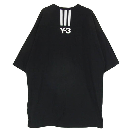 Y-3 Yohji Yamamoto ワイスリー ヨウジヤマモト HG6089 OVERSIZED SHORT SLEEVE STRIPES TEE オーバーサイズ ショートスリーブ ストライプ クルーネック 半袖 Tシャツ ブラック系 M【極上美品】【中古】