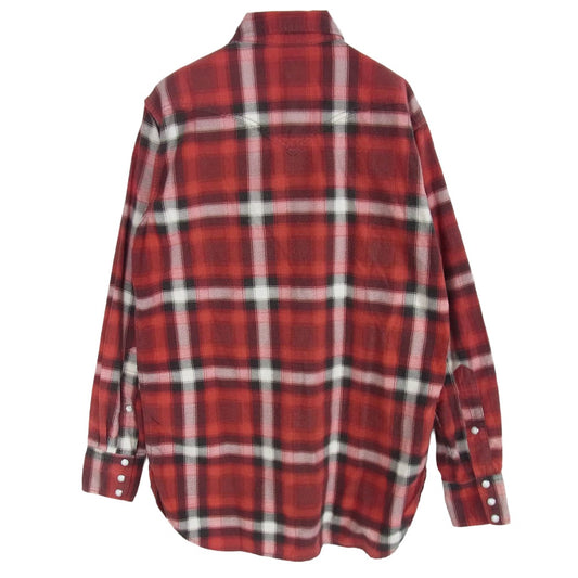 The REAL McCOY'S ザリアルマッコイズ チェック ウエスタン 長袖 シャツ レッド系 14【中古】